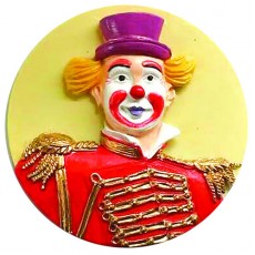 FRIDGE MAGNET WHITE FACE CLOWN